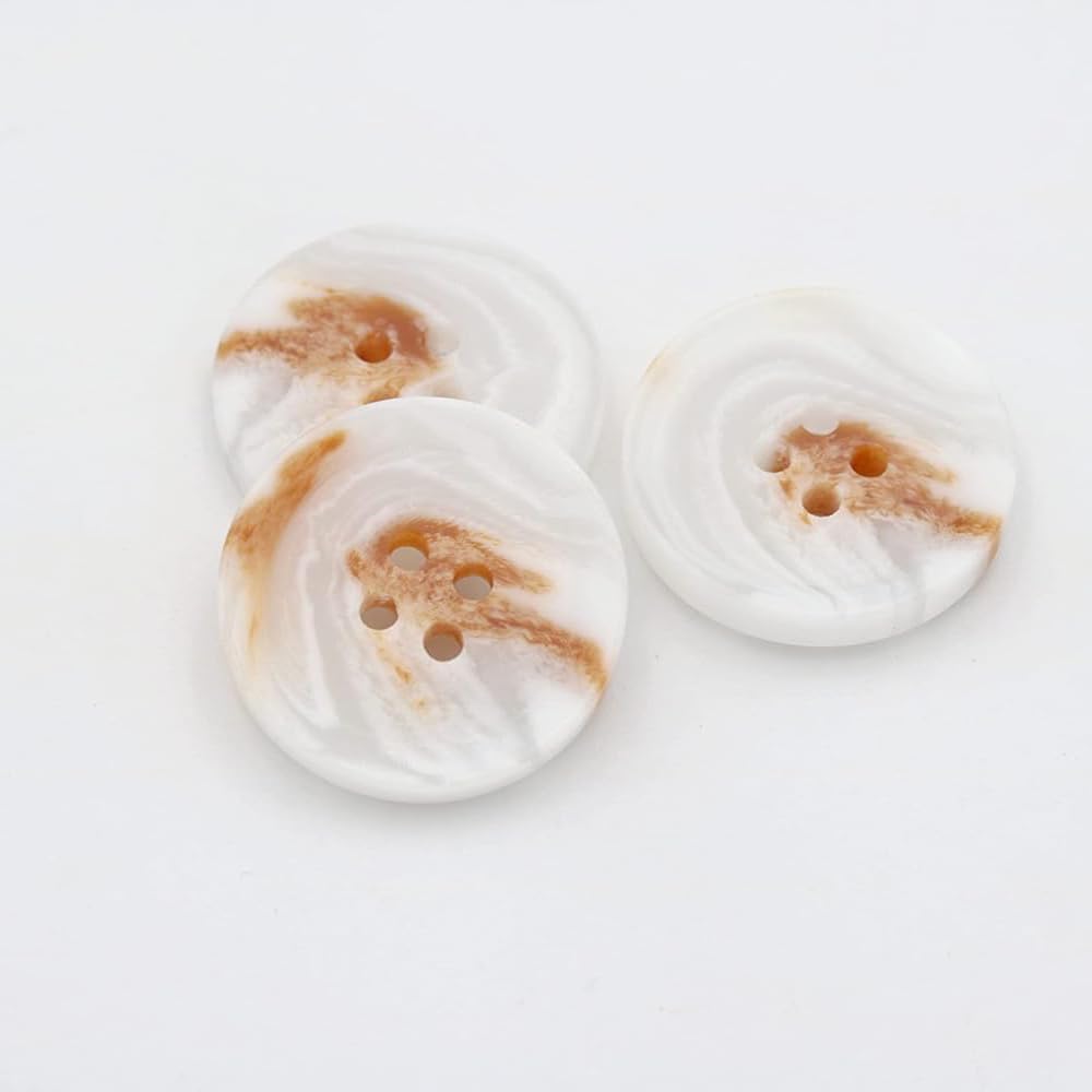 Resin Button 20PCS 4Holes Sewing Craft Round Shape for Clothes Blazer Blouse