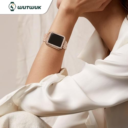 wutwuk Compatible Bling Apple Watch Straps 42mm(Series 11/10) with Bling Case - Image 2
