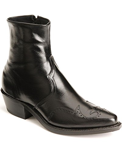 Abilene Men's Western Wingtip Zipper Boot Snip Toe Black 12 Ee Us #TOP7