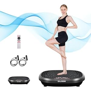 EILISON 3D Vibration Plate Exercise Machine for Weight Loss- Whole Body Workout Vibration Fitness Platform w/Loop Bands – Home Training Equipment for Recovery, Wellness, Shaping