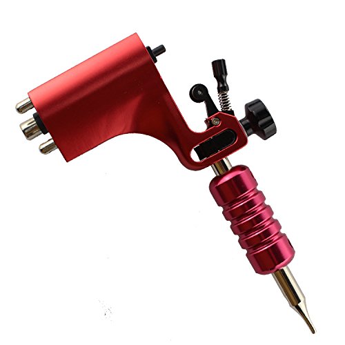 Rocsai Professional Handmade Tattoo Machine Kit Rotary Tattoo Machine Shader Liner Gun (Pink)
