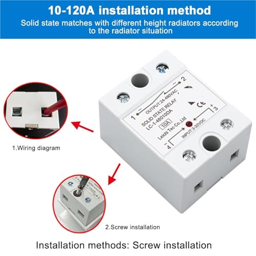 Solid state relay monophasé SSR 40A 60A 80A commutation rapide - 5