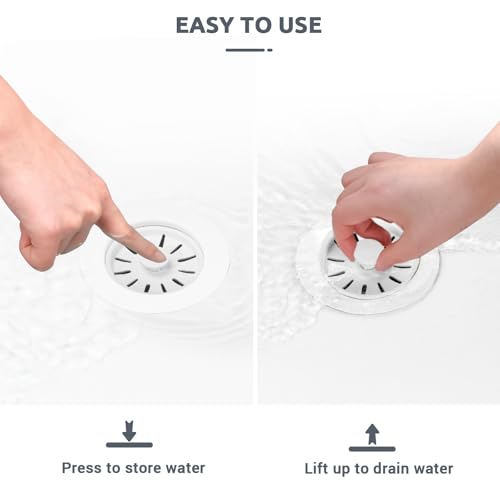 Colador y tapón para triturador de basura BOTEMY ABS blanco miniatura 3