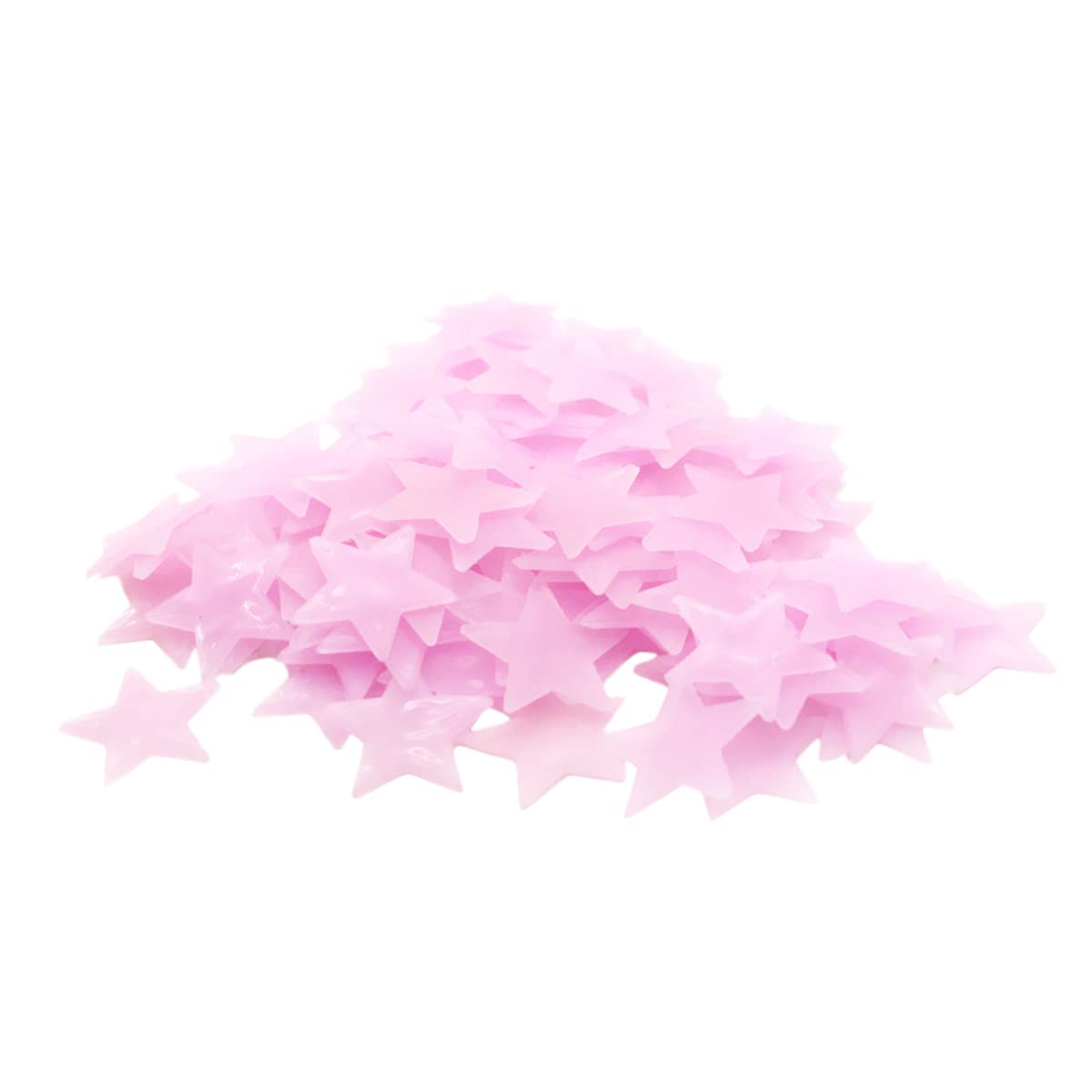 200Pcs Luminous Stars Wall Stickers, Pinkish Home Wall Ceiling Glow in The Dark Stars Stickers for Celling for Childrens Rooms, Baby, Children Bedroom