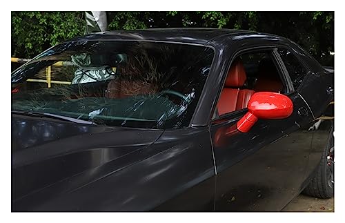 Rétroviseur Challenger abîmé ? Coque couvre miroir rouge ABS solution - 3