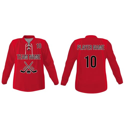 Image of SGS Sports Gear Custom Hockey Jersey, Personalized Reversible or Standard Design with Name & Number, Hockey Jersey