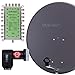 Produktbild DUR-line MDA 80 Anthrazit - Digitale 16 Teilnehmer Satellitenschüssel Komplett-Anlage mit premium Multischalter und LNB [Camping, Astra 19,2°, DVB-S/S2, Full HD, 4K, 3D]
