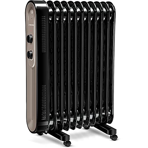 TROTEC Ölradiator TRH 24 E – Heizleistung 1000 W / 1200 W / 2200 W – Elektro Heizkörper, 11 Rippen, energiesparend
