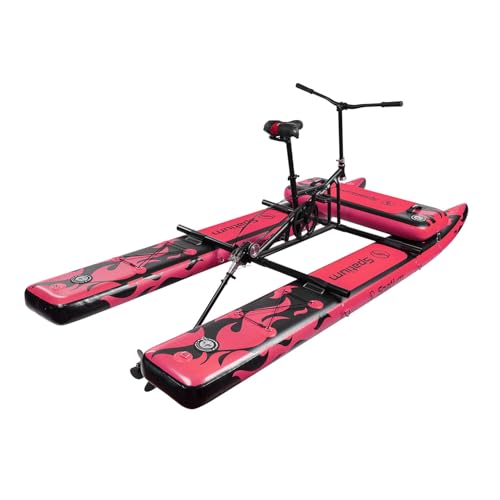Spatium Bicicletas de agua para el lago inflable bicicleta de agua 3.0 adultos Pontón inflable bicicleta de agua de 3 hojas Hélice de una sola pieza Trasero Paseo SUP Bicicleta de agua con