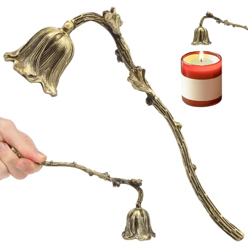Kuanght Candle Snuffer Vintage Candle Extinguisher with Ergonomic Handle Decorative Antique Metal Wick Flame Snuffer as Gifts for Holidays Birthdays Anniversaries and Housewarming Occasions