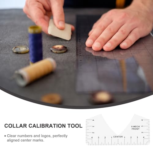 Alipis Regla para Centrar Camisetas 8 Piezas Herramienta de Alineación de Cuello Redondo Blanca Plantilla para Camisetas Portátil y Flexible para Medición Precisa Costura