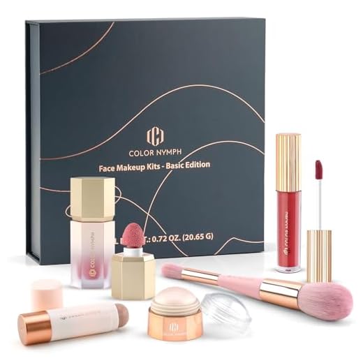 Color Nymph Kit De Maquiagem Facial, Conjunto Para Adolescentes, Vegano E Livre Crueldade, Inclui Gloss Labial, Blush Líquido, Iluminador, Pincel Em Bastão Contorno, Design Presente - Edição Básica