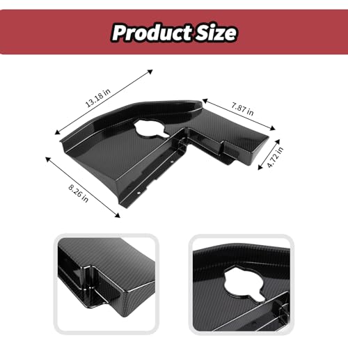 Image of JeCar Carbon Fiber Windshield Washer Tank Engine Bay Dust Cover Accessories for Dodge Charger 2011+ & Challenger 2015+