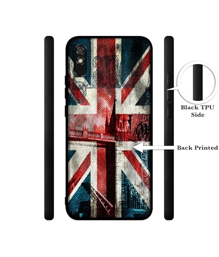 Image of London Flag Wallpaper Design Premium 2D Printed Metal Back Case Cover for Mi Redmi 9A / 9A Sport / 9i / 9i Sport