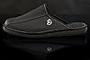 ESTRO Mens Slippers Men House Shoes Leather Home Mule Men's Slipper Memory Sole RUST (11 UK, Black) #3