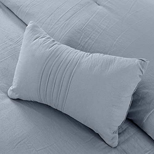 Image of Modern Threads 4-Piece Garment-Washed Comforter Set Beck Light Blue King
