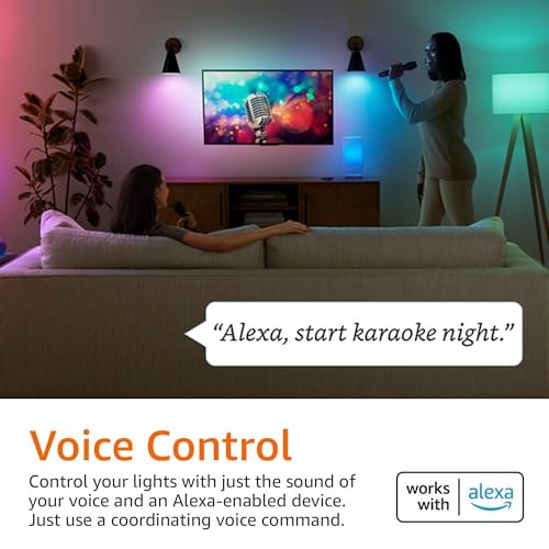 Echo Spot with Amazon Basics Smart Color Bulb - image 4