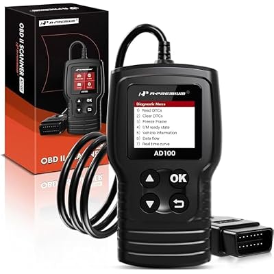 A-Premium AD100 Universal OBD2 Scanner Diagnostic Tool, Car Code Reader OBDIIEOBDCAN Scan Tool, Check Engine LightRead Clear Fault CodesSmog CheckLive Data StreamBattery Test, For Car Since 1996