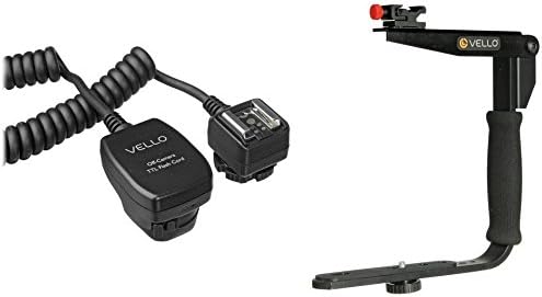 Vello Quickdraw Rotating Flash Bracket with Vello TTL-Off-Camera Flash Cord for Canon EOS - 3' (1 m) Kit