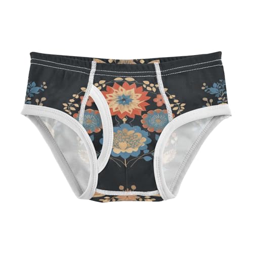 KLL Colorful Mandala Flowers Baby Boys Cotton Underwear Briefs Cute Undies