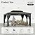HOTEEL 10x15 Hardtop Gazebo On Clearance with Galvanized Steel Double Roof,Heavy Duty Gazebo with Flame-Retardant Curtain & Netting, Permanent Pavilion Outdoor for Patio, Frame Thickened, Black