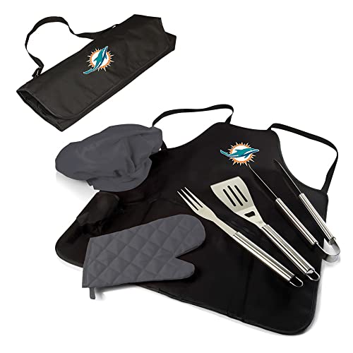 Image of Picnic TIME BBQ Apron Tote Pro Grill Set, (Black with Gray Accents)