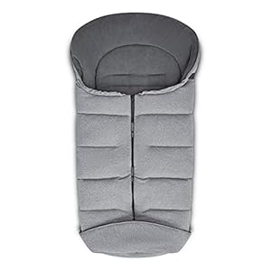 ABC Design Winterfußsack Fashion Design - gepolsterter Fußsack für kühlere Temperaturen - variable Anpassung an den Gurt des Kinderwagens - Farbe: tin