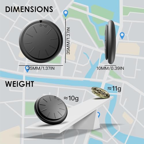 Image of 1PCS Black Tracker Device for Vehicles,Real Time GPS Car Tracker Work with Find My(iOS Only),No Monthly Fee Anti-Theft Car Locator,Hidden Car GPS Tracker with White Magnetic Case