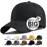 [MITSU-Q] 帽子 キャップ メンズ 大きいサイズ 特大 66㎝ 【日本販売店／UV効果・近赤外線・遮光・ホルムアルデヒド検査済み】 (ブラック)