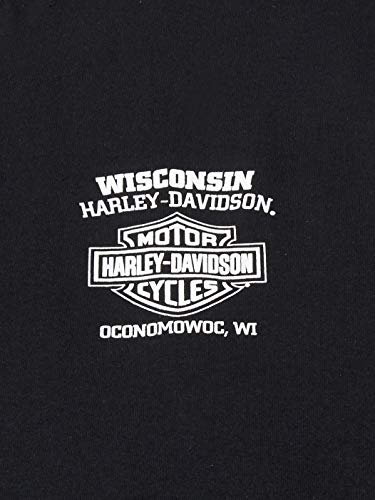 Harley-Davidson Men's Skull Lightning Crest Graphic Long Sleeve Shirt, Black3