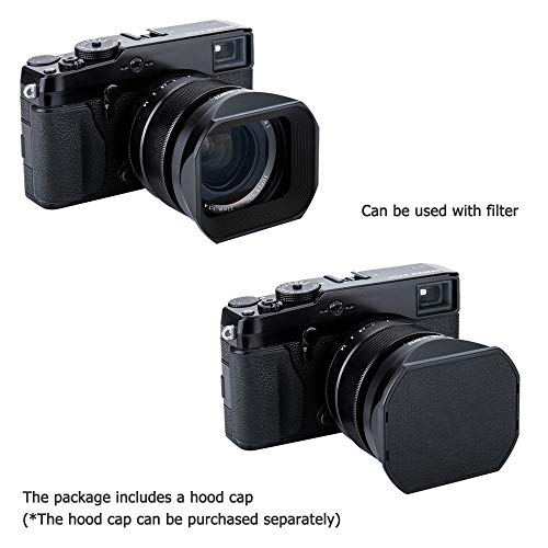 Image of JJC Metal Lens Hood Shade for Fujifilm XF 23mm F1.4 R, XF 56mm F1.2 R Lens | Bayonet, Replaces Fuji LH-XF23 Lens Hood, with Protective Hood Cap(Not for XF 23mm f1.4 LM WR or XF 56mm f /1.2 R WR lens)