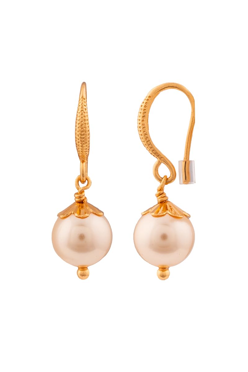 Radhas Creations light gold Swarovski pearl earrings one gram gold for women and girls No.864 (B08YKFLPJ3) Amazon Price History, Amazon Price Tracker
