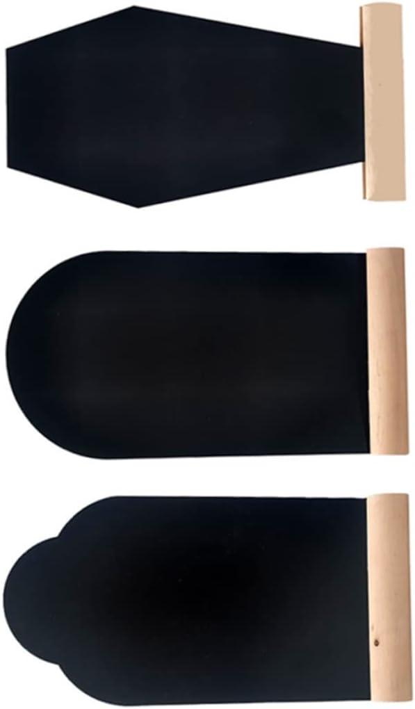 3 Piece Wooden Decorative Blackboards, Two Sided Message Boards