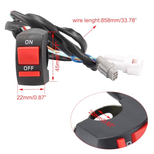 Cylemoto JX-00222 Motorcycle Led Light Bar & On-Off Switch Headlight Kit For Crf110 Crf250F Klx110 Ttr110 Ttr110E Rm85 Yzf450 60W Motocross Led Light Kit Universal For 7/8 Inch 22Mm Handlebars Pit Dirt Bike Plug And Play thumb #3