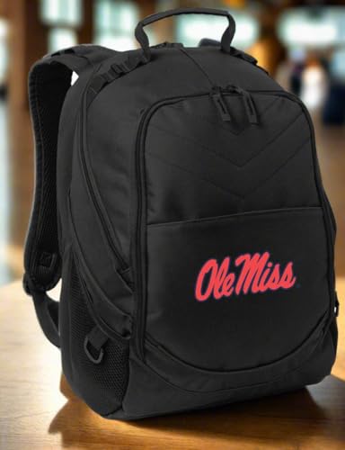 Image of Broad Bay Ole Miss Backpack | Official Mississippi Logo, Padded Laptop Computer Section, Premium 600 Denier Nylon Fabric,