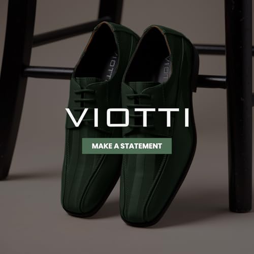 Image of Viotti 179, Casual Dress Oxford Shoes for Men, Satin Striped Lace-Ups, Men's Business Casual Leather & Satin Shoe, for All Formal Occasions