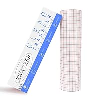 【EASY RELEASE NO RESIDUE】Transfer Tape for Vinyl 12 inch that does not leave a sticky residue and won’t rip or tear your project!This Vinyl transfer paper is perfect alignment paper so your projects go on straight.No mess and no fuss! 【CLEAR RED GRID...