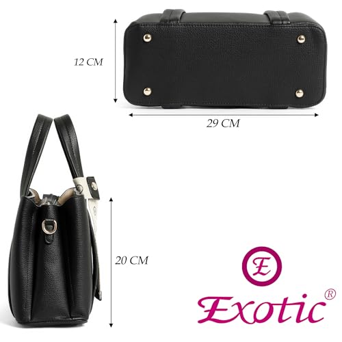 Image of EXOTIC Premium Ivory Chic Edition Urban Luxe Hand & Sling Bag for Women | Stylish PU Leather Tote with Spacious Compartments & Detachable Strap