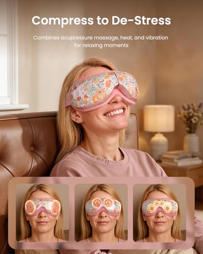 Image of RENPHO Eyeris 1 Eye Massager with Heat, Perfect Relaxation & Birthday Gifts for Women, Wife, Mom, Massaging Eye Mask for Eye Care, Dry Eyes & Head Tension