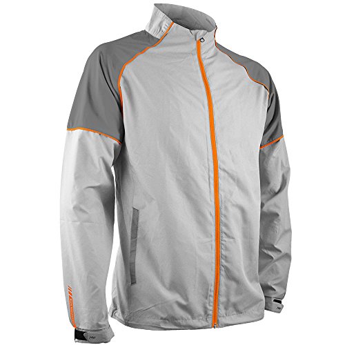 Sun Mountain 2016 Men's Headwind Jacket (Titanium/Gray/Orange, Medium) - Main Image