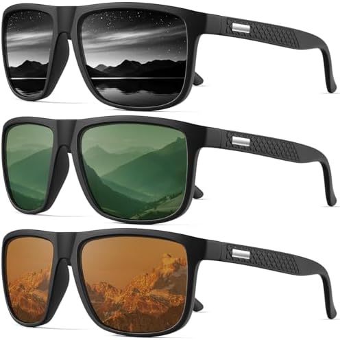 NSSIW Sunglasses-Men Polarized Mens-Sunglasses: Classic Sun Glasses with UV400 Protection for Driving Fishing Golf