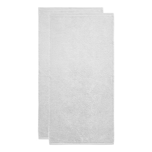 BUTLERS Fabulous Handtuch in Hellgrau 50x100 - Weiches Handtuch aus 100% Baumwolle - Saugstarke Mikrofaser, Frottee-Tuch