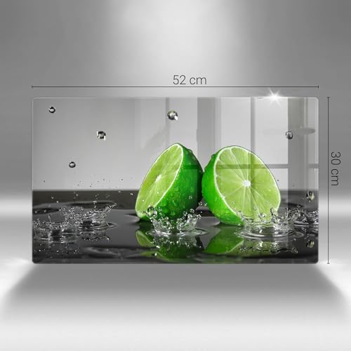 Protection Plaque Induction Wallfluent Résistante 52x30cm - Décor Chaux et Eau - 7