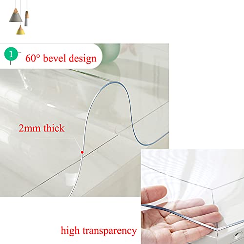 Nappe de protection transparente douce, imperméable et antidérapante 2 mm - 5