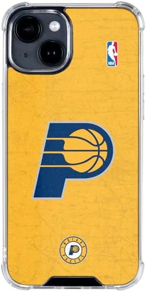 Skinit Clear Phone Case Compatible with iPhone 15 Plus - Officially Licensed NBA Indiana Pacers Distressed Design
