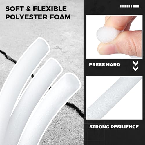 Image of MotiMind Foam Backer Rod for Gaps Joints,1 /2 Inch x 100 Ft,White,1 Roll | Caulk Saver Concrete Crack Filler, Weather Stripping Seal, Door Window Insulation, Backing Rod Expansion Joints