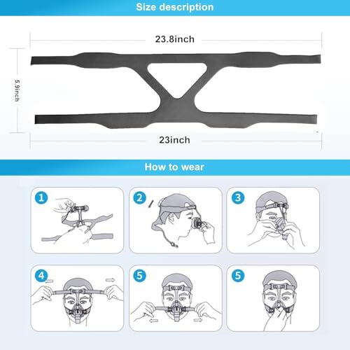 Image of CPAP Mask Headgear Straps for Most Full Face CPAP Mask 2 Pack