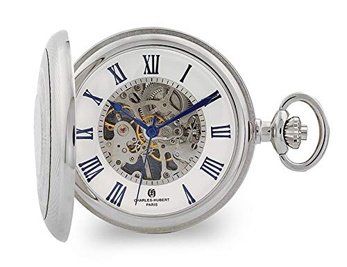 Gem And Harmony Charles Hubert Chrome Open Window Case Pocket Watch (50mm)