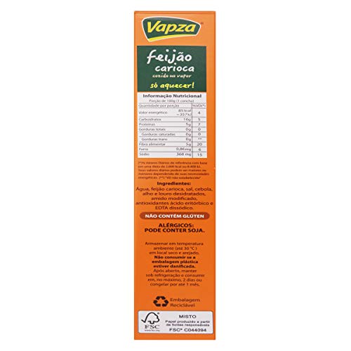 Feijão Carioca 250G Só Aquecer Vapza