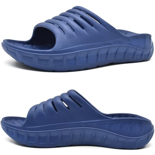 Image of KuaiLu Mens Orthotic Recovery Sandals Arch Support Slides Plantar Fasciitis